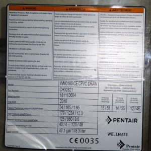 Typenschild Ausdehnungsgefäß